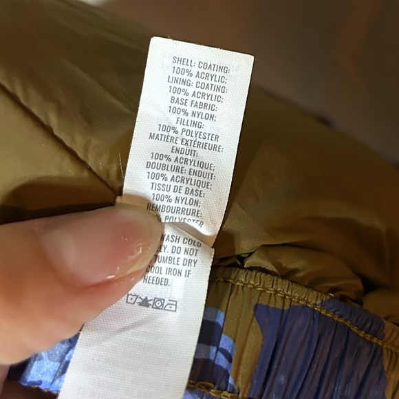 Offline Snow Pants Womens Large Flowers Blue Snowboarding Lined Insulated - Picture 4 of 4